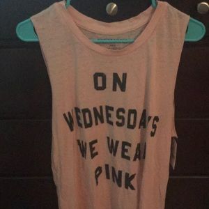 On Wednesdays We Wear Pink size large tanktop